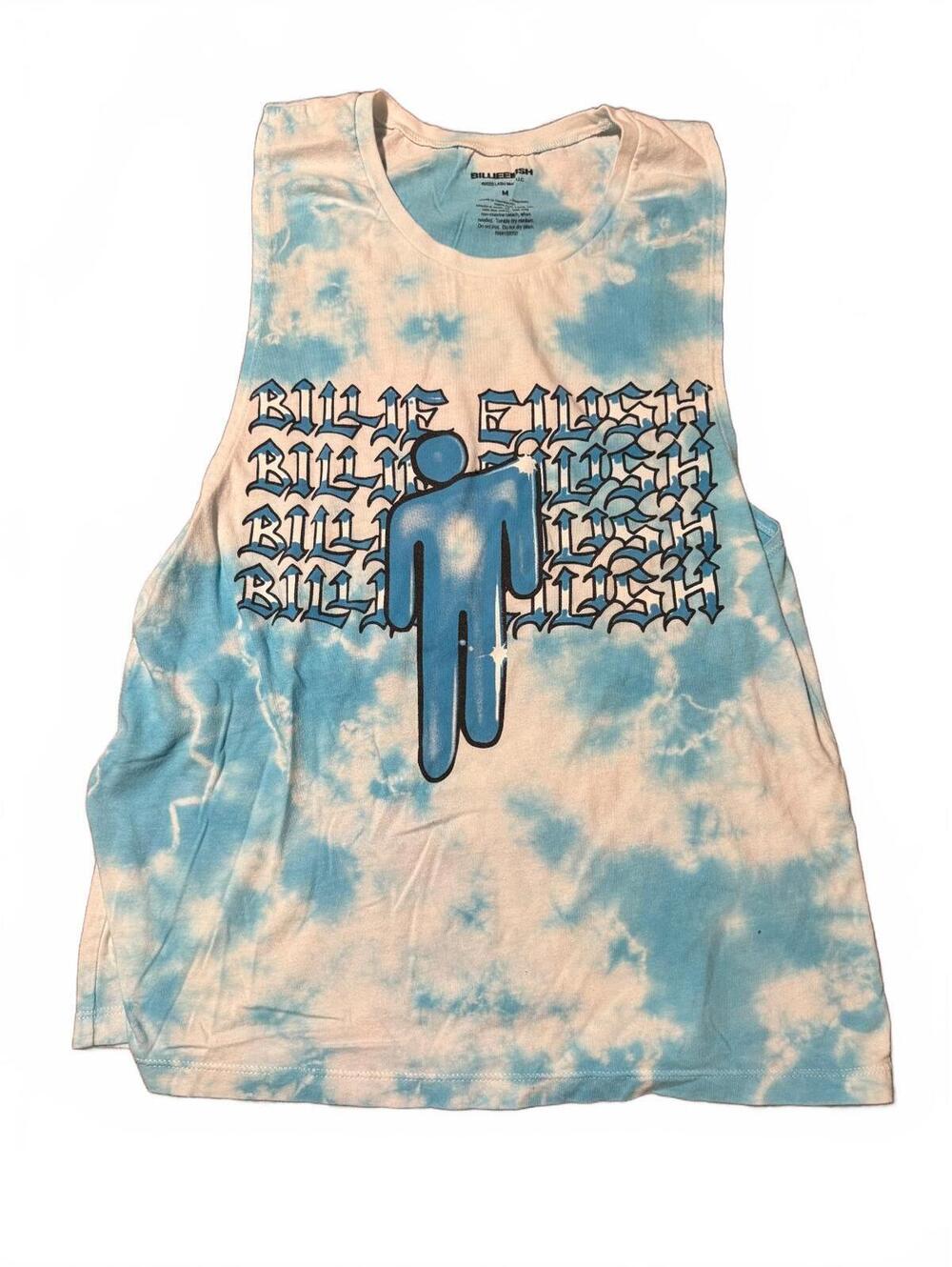 Billie Eilish Blohsh graphic tie-dye tank top(0063)